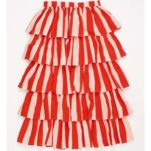 Maison Mangostan Watermelon Stripes Skirt